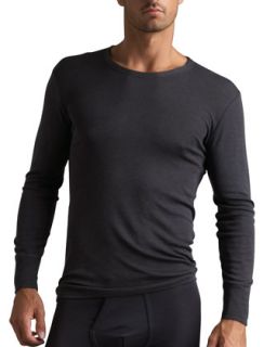 Mens Woolen Silk Thermal Shirt   Hanro   Anthracite (SMALL)