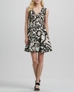 Womens Renna Leopard Print Flared Dress   Diane von Furstenberg   Leopard bark