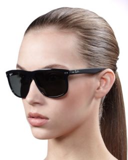 Oversize Wayfarer Sunglasses   Ray Ban   Black/Polarized