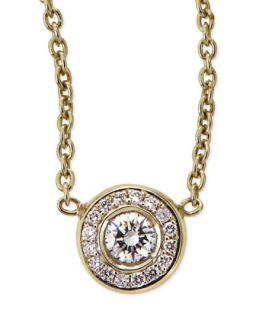 18k Yellow Gold Pave Diamond Pendant Necklace   Roberto Coin   Yellow gold (16)