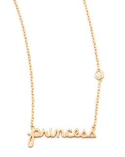 Princess Bezel Diamond Pendant Necklace   SHY by Sydney Evan   Gold