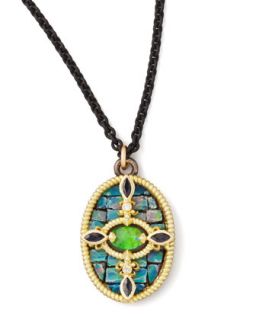 Opal Mosaic Pendant Necklace, 17L   Armenta   Gold