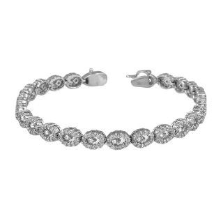 14KT White Gold Diamond Bracelet. Tennis Bracelets Jewelry