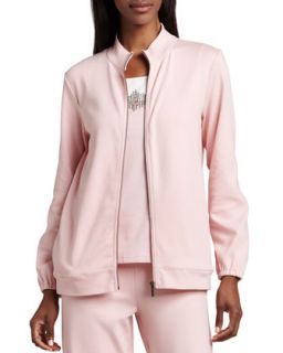 Interlock Zip Jacket, Womens   Joan Vass   Blossom pink (3X (22/24))