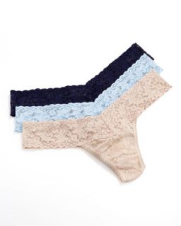 Womens Signature Lace Low Rise Thong   Hanky Panky   Powder blue (ONE SIZE)