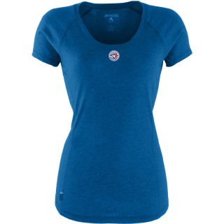 Antigua Toronto Blue Jays Womens Pep Shirt   Size Large, Dk Royal/heather