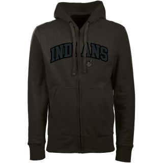 Antigua Cleveland Indians Mens Signature Full Zip Hooded Sweatshirt   Size