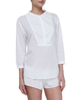 Womens Shaya Cotton Poplin Lounge Shorts, White   Xirena   White (SMALL)