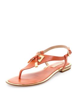 Hara Bow Detail Thong Sandal   Michael Kors   Orange (38.0B/8.0B)