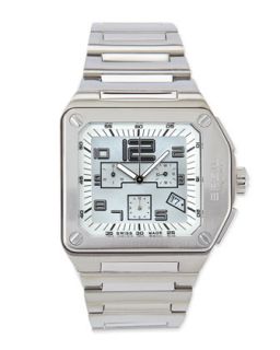 Mens Logo Chronograph Stainless Steel Watch   Breil   Silver