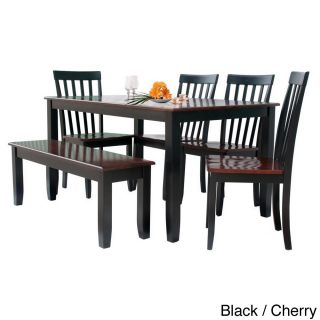 Solid Hardwood Two tone 6 piece Dining Set