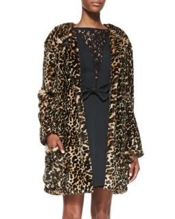 Womens Leopard Print Faux Fur Jacket   Nina Ricci   Leopard (36/4)
