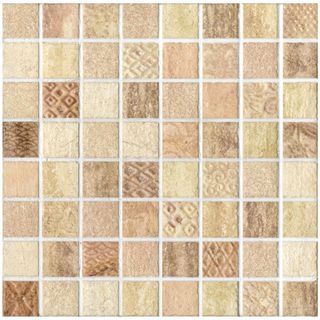 Somertile 7.75x7.75 inch Montage Dharma Decor Porcelain Wall Tiles (pack Of 10)