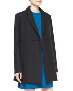 Womens Wool Cashmere Snap Coat   Proenza Schouler   Black (10)