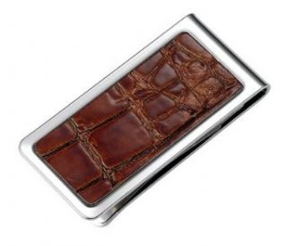 Crocodile Skin Pattern Metal Money Clip   Free Engraving at  Mens Clothing store Personalized Money Clips For Men