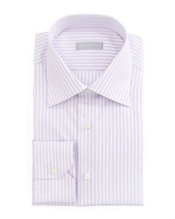 Mens Stripe Dress Shirt, Lavender   Stefano Ricci   Lavender white (42/16.5)