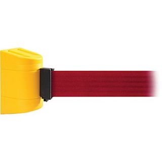 WallPro 450 Yellow Wall Mount Belt Barrier with 30 Red Belt