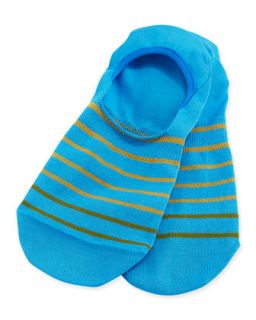 Mens 2 Stripe Loafer Socks, Blue   Paul Smith   Blue