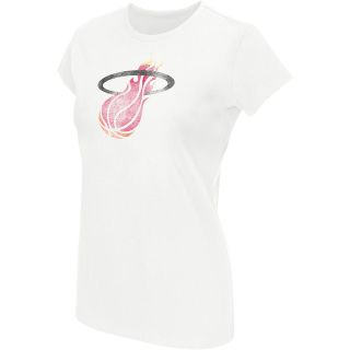 G III Womens Miami Heat Logo Short Sleeve T Shirt   Size Xl, White