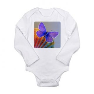 Artsmith, Inc. Long Sleeve Infant Bodysuit Xerces Purple Butterfly Clothing