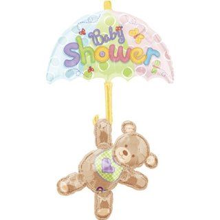 Hugs & Stitches Baby Shower Bear Jumbo Mylar Balloon   24" x 49" Toys & Games