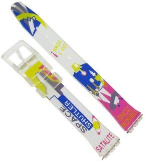 12mm Space Shuttle Theme Colorful Ladies Watch Band for Swatch  FREE SPRING BARS at  Women's Watch store.