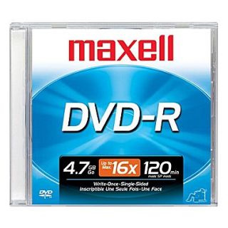 Maxell 4.7GB 16X DVD R, Jewel Case