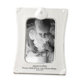 Baptism Vertical Photo Frame Holds 3.5"x5" Photo Jewelry