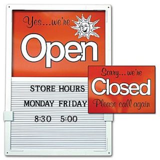 Open/Closed Sign W/ Message Board, Vertical