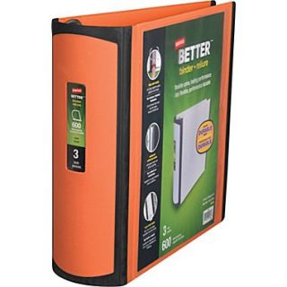 3 Better View Binder with D Rings, Orange