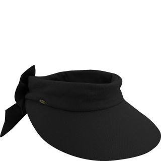 Scala Hats Deluxe Big Brim Cotton Visor Bow