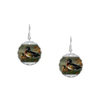 Earring Circle Charm Wood Ducks Artsmith Inc Jewelry