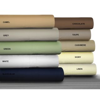 Tribeca Living 475 TC Egyptian Cotton Percale Deep Pocket Sheet Set   Bed Sheets