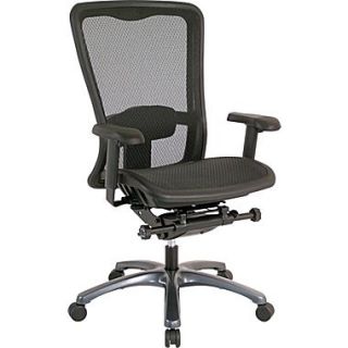 Office Star Pro Line II™ ProGrid High Back Managers Chair, Black/Titanium Finish