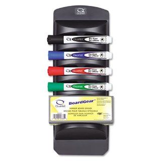 Quartet Products   Quartet   Marker Caddy Kit, Chisel Tip, 4 Assorted Colors, 8/Set   Sold As 1 Each   Stylized organizer keeps markers within arms reach.   Caddy mounts with double sided tape or magnets (included).   Includes one marker board eraser and e