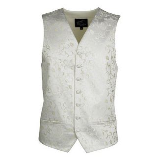 Piscador Ivory floral wedding waistcoat