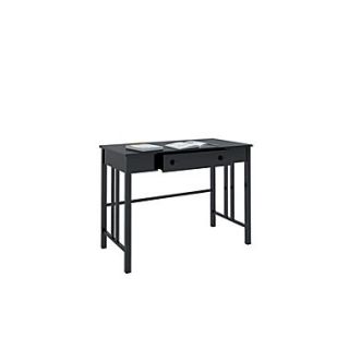 CorLiving™ Plateau Wood Workspace Desk with Drawers, Black