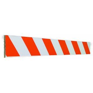 Barricade Board, Plastic, 1"x8"x8' HIP, Double Sided reflective sheeting (1 side right, 1 side left) Industrial Warning Signs