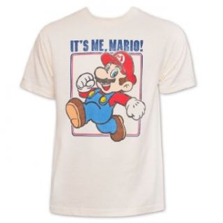 Nintendo It's Me Mario Tshirt   Off white Large Off White at  Mens Clothing store Fashion T Shirts