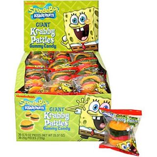 SpongeBob Giant Gummy Krabby Patty Original, 36 Pieces