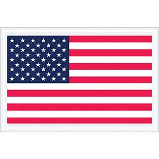 Packing List Envelope, 5 1/4 x 8   Full Face, U.S.A. Flag, 1000/Case