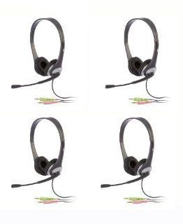 Cyber Acoustics (AC 201 4) 4 Pack Speech Recognition Stereo Headset with Boom Mic Computers & Accessories