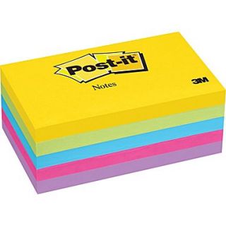 Post it 3 x 5 Ultra Colors Notes, 5 Pads/Pack