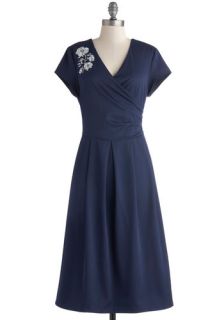 Demure All I Want Dress in Navy  Mod Retro Vintage Dresses
