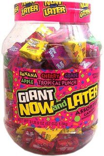 NOW AND LATER GIANT JAR  Taffy Candy  Grocery & Gourmet Food