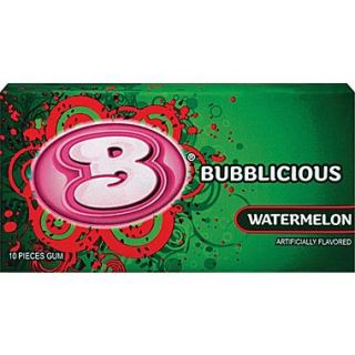 Bubblicious Bubble Gum, Watermelon, 10 Piece Packs, 12 Packs/Box