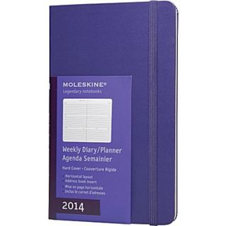 Moleskine 2014 Weekly Planner, Horizontal, 12M, Large, Brilliant Violet, Hard Cover, 5 x 8 1/4