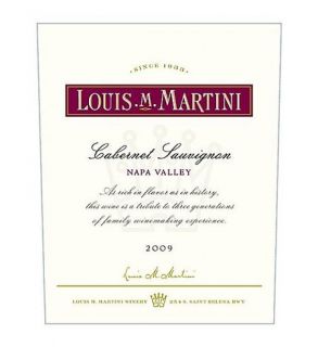 Louis Martini Napa Valley Cabernet Sauvignon 2009 Wine