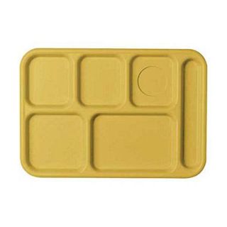 Cambro PS1014 145, 10 x 14 1/2 Co Polymer School Compartment Tray, Yellow