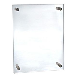 17 x 22 Standoff Acrylic Sign Holder With Caps, Clear